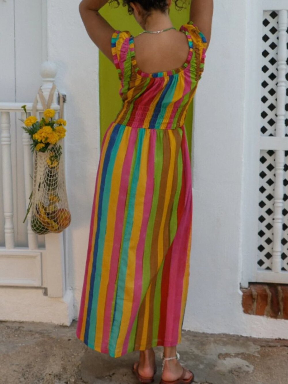 Annie Dress - Sherbert Stripe - Lisa Says Gah XS ONLY - Picture 2 of 6